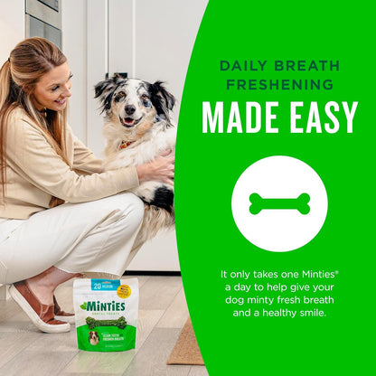 Vetiq Dog Dental Bone Treats, Dental Chews for Dogs, (Perfect for Tiny/Small Dogs under 40 Lbs)