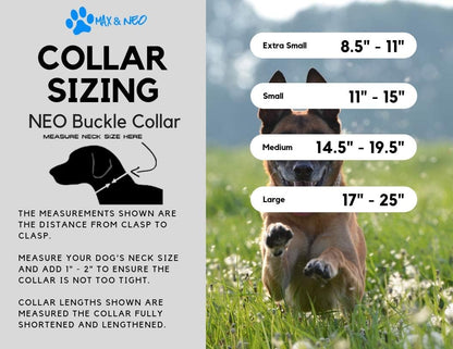 NEO Nylon Buckle Reflective Dog Collar - We Donate a Collar to a Dog Rescue for Every Collar Sold (Medium, Pink)