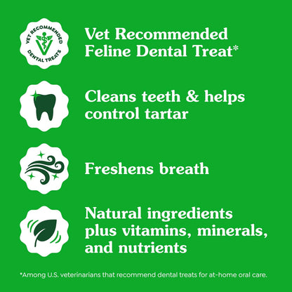FELINE  Natural Dental Care Cat Treats, Tuna Flavor, All Bag Sizes