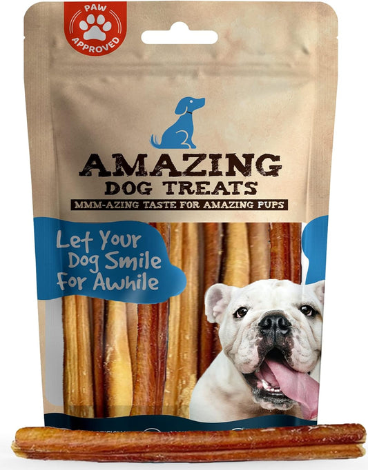 Bully Sticks 6 & 7 Inch Regular Size - Premium Bully Stick Dog Chews - Long Lasting Bully Sticks for Dogs - Best Bully Stick Dog Bone - No Hide Dog Chews