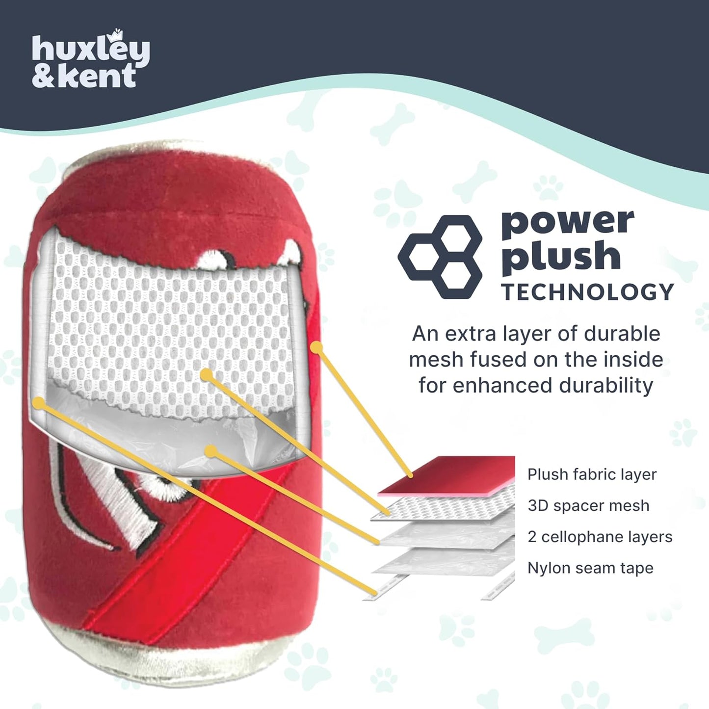 H&K for Dogs Power Plush | Barker'S Mark (Large) | Funny Dog Toy | Dog Toy with Squeaker | Dog Gift | Fun, Durable, and Safe | Squeaky Dog Toy