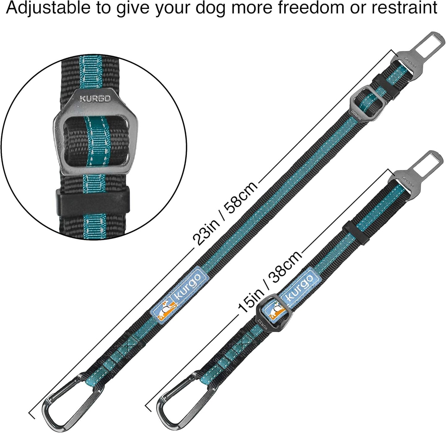 Direct to Seat Belt Tether for Dogs, Universal Car Seat Belt for Pets, Adjustable Length Dog Safety Beltquick & Easy Installation