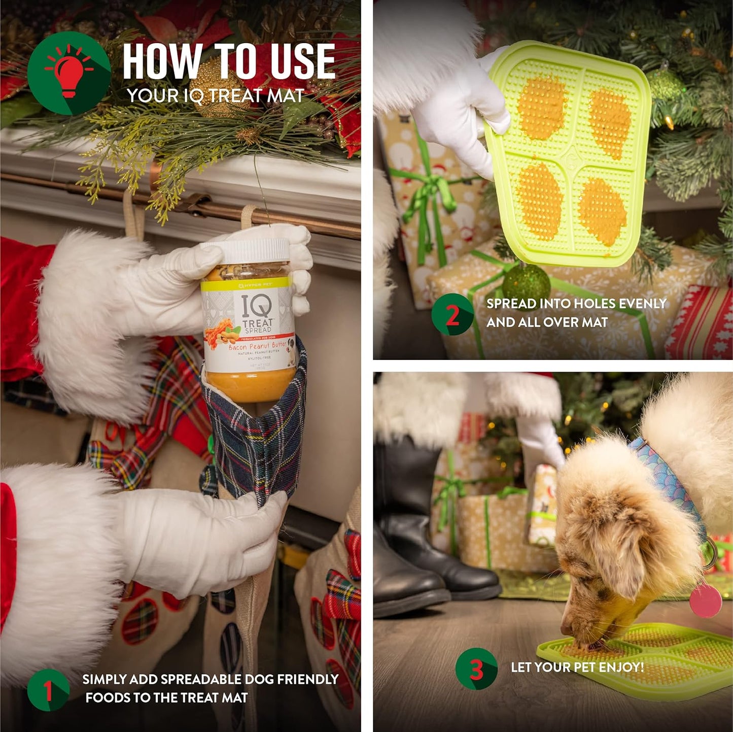 IQ Treat Lick Mat for Dogs, Dog Slow Feeder & Cat Lick Mats | Great Alternative to Slow Feeder Dog Bowls & Cat Slow Feeders | Perfect Dog Licking Mat, Cat Puzzle Feeder & Dog Enrichment Toys