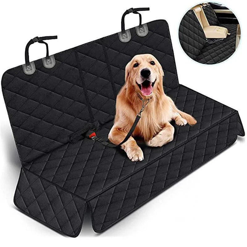 Dog Car Seat Cover, Back Seat Cover for Dogs Pet Car Seat Protector Waterproof Bench Car Seat Cover, Non-Slip Reat Seat Cover Fits Middle Armrest for Most Cars Trucks Suvs - Black