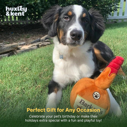H&K for Dogs Power Plush | Barker'S Mark (Large) | Funny Dog Toy | Dog Toy with Squeaker | Dog Gift | Fun, Durable, and Safe | Squeaky Dog Toy