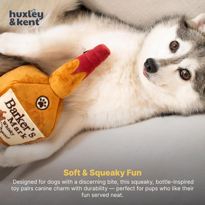 H&K for Dogs Power Plush | Barker'S Mark (Large) | Funny Dog Toy | Dog Toy with Squeaker | Dog Gift | Fun, Durable, and Safe | Squeaky Dog Toy