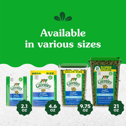 FELINE  Natural Dental Care Cat Treats, Tuna Flavor, All Bag Sizes